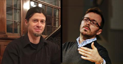 Photograph of Trevor Berens and Christopher Hossfeld. Photograph of Trevor Berens and Christopher Hossfeld.