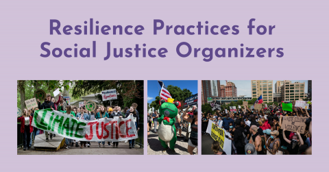 Resilience Practices for Social Justice Organizers Resilience Practices for Social Justice Organizers