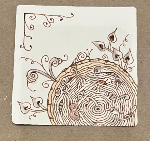 Tea Ring Zentangle by Rev. Dr. Cynthia L. Landrum, 2025